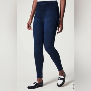 SPANX Jean- Ish Ankle Pants Pull On Leggings  Blue Size SP